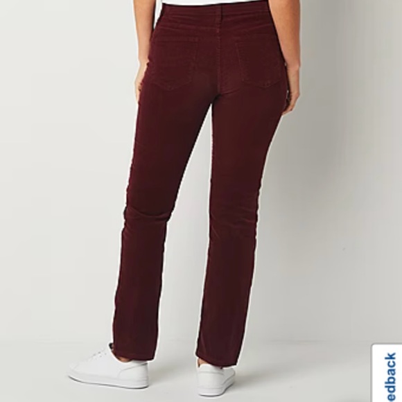St. John's Bay Women's Relaxed Fit Girl Friend Chino Pant - Picture 2 of 15